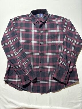 Rugby University XL Stretch Plaid Button-Up Shirt in Classic